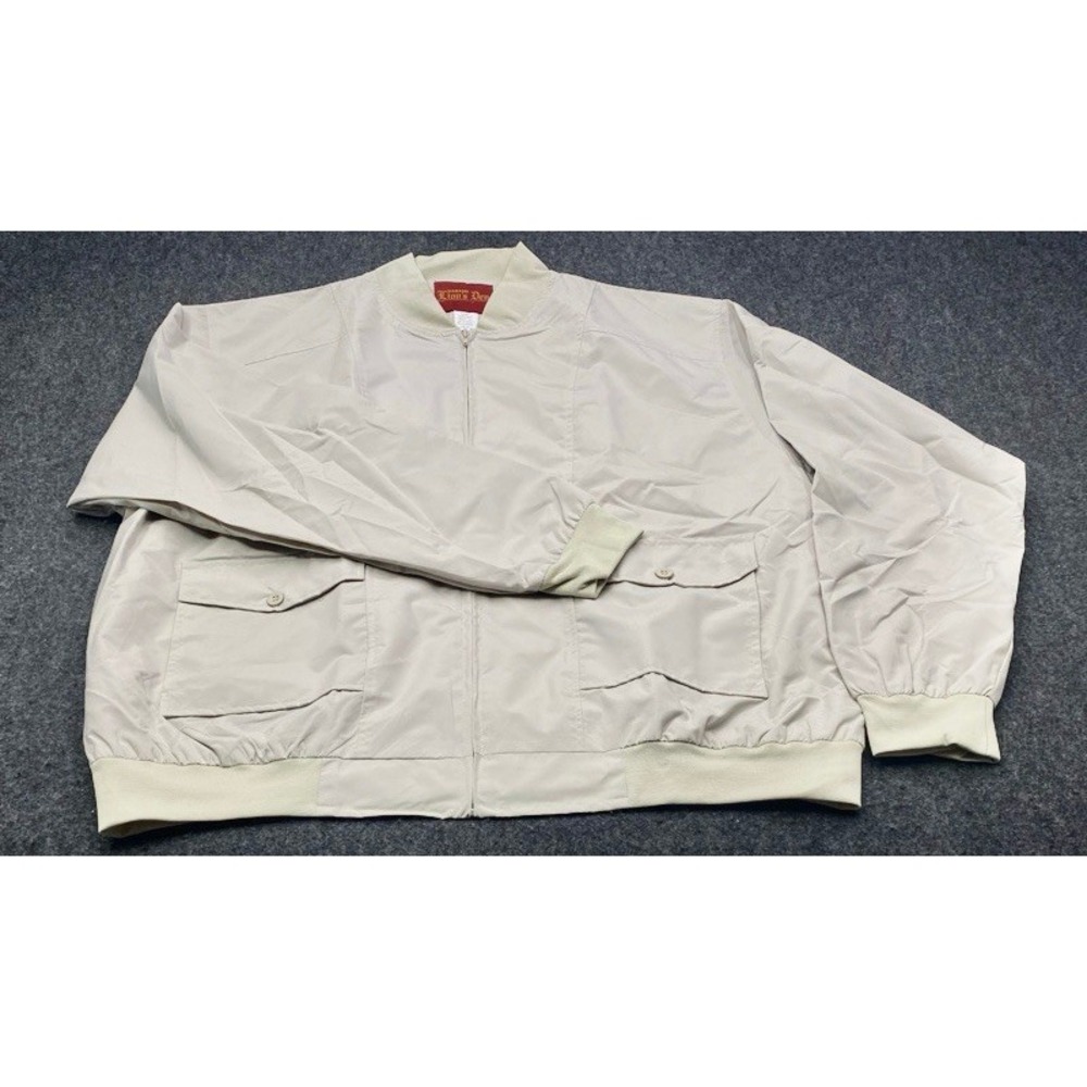 Haband Lion's Den Bomber Jacket Mens XX Beige Harrington Windbreaker 30Y